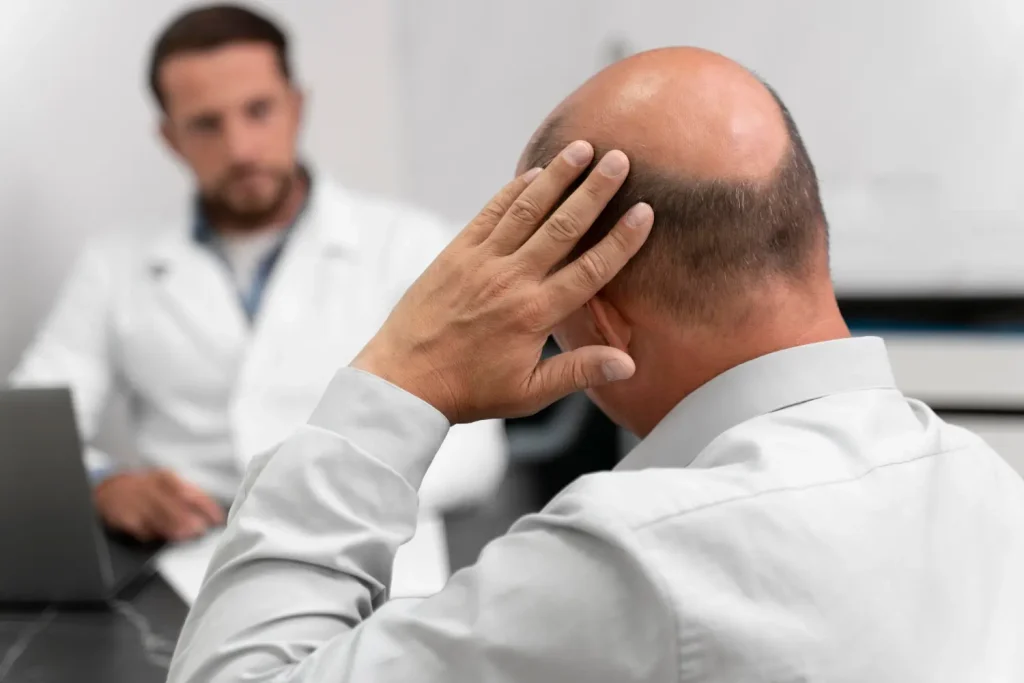hombre con dolor de cabeza